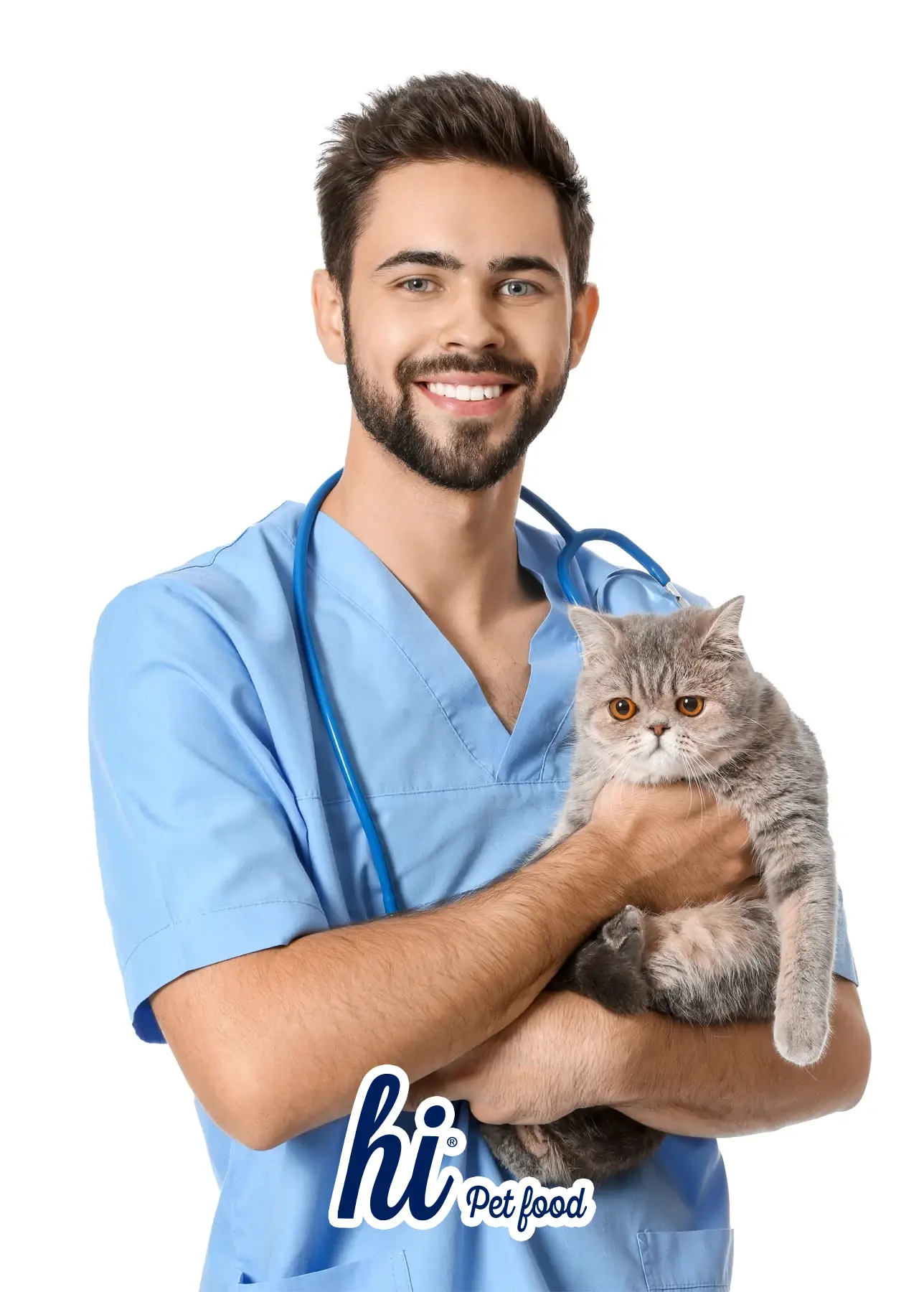 Veterinario con gatto