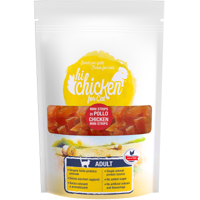 Hi Chicken Snack Gatto Mini Strips Di Pollo 45G