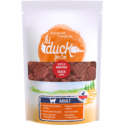 Hi Duck Cat Snack Chips di Anatra 40G