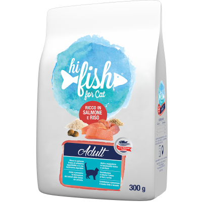 Hi Fish Cat Adult Salmone e Riso 300G