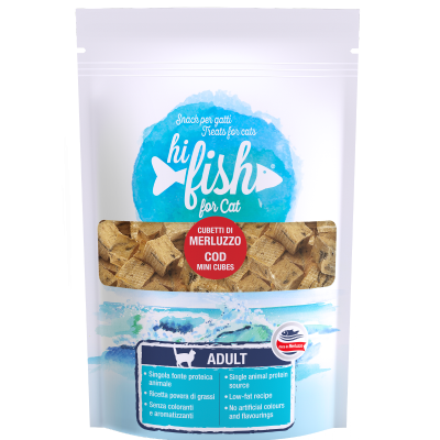 Hi Fish Cat Snack Cubetti di Merluzzo 40G