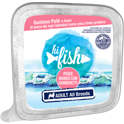 Hi Fish Dog Pesce Bianco e Gamberetti 100G